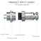 DIYhz GX16 6 Pins Panel Mount Circular Metal Aviation Connector Adapter Male Female Plug Metal Socket 10 Pcs