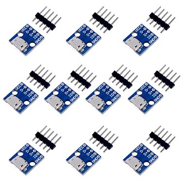 DIYmall Micro USB Interface Power Adapter Board 5V Breakout Module with Male Pin HeaderPack of 10pcs