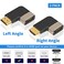 Duttek 8K Right Angle HDMI Male to Female Adapter 2 Pack 90 Degree HDMI Adapter 21 Version Left and Right Angle Support 8K60Hz 4K120Hz for TV HDRLaptop