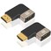 Duttek 8K Right Angle HDMI Male to Female Adapter 2 Pack 90 Degree HDMI Adapter 21 Version Left and Right Angle Support 8K60Hz 4K120Hz for TV HDRLaptop