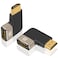 Duttek Right Angle HDMI Adapter Male to Female 21 Version 8K 90 Degree High Speed 48Gbps Support for Audio and Video Transmission TV Roku Fire Stick 2 Pack