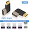 Duttek Right Angle HDMI Adapter Male to Female 21 Version 8K 90 Degree High Speed 48Gbps Support for Audio and Video Transmission TV Roku Fire Stick 2 Pack
