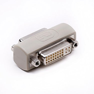 Arnorin DVI Coupler Female to Female Gender Changer Bulkhead Mount AdapterBeige Nickel Plated