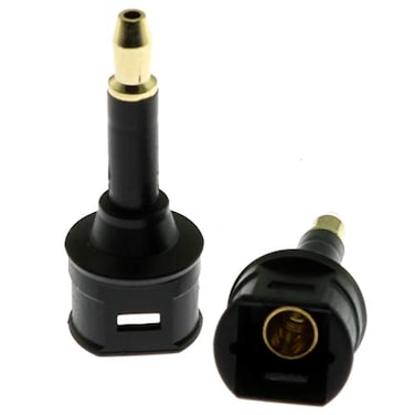 E-outstanding Eoutstanding 2PCS Digital Fiber Optic Toslink Female to 35mm Toslink Mini Male Adapter for Audio