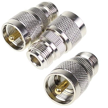 exgoofit N Female to PL259 Male Adapter 3Pack N Type Female to PL259 SO239 Male Connector