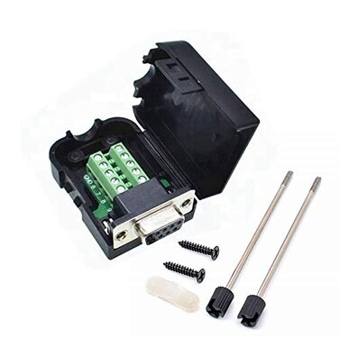 F-ber Fber Connector DB9 RS232 DSUB Female Adapter Serial 9 Pin Port DB9 COB Breakout Terminal Connector Signal Module with Case Female with Screw