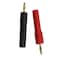 heyous 2pcs Gold Plated 2mm Mini Male Banana Plug to 4mm Female Jack Connector Adapter Color 1red1black