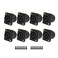 Howonder speakon ConnectorSpeaker Jack Twist Lock 4 Pole Square RectangleCompatible with Speakon NL4MP NL4MPR NL4FC NL4FX NLT4X NL4 8 Packs Black