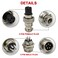 Hxchen 5 Pin Metal Male Female Panel Connector 12mm GX125P Aviation Plug Silver 2 Sets