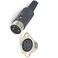 JING jing 4 Pin DIN Male Plug Female Adapter Socket Panel Mount Chassis Audio AV Solder 4 pin din Connector 3 Sets black