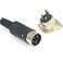 JING jing 4 Pin DIN Male Plug Female Adapter Socket Panel Mount Chassis Audio AV Solder 4 pin din Connector 3 Sets black