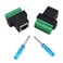 Kework 2 Pack Ethernet RJ45 Female Terminal Block Adapter Network RJ45 8P8C Bolt Screw Terminal Cable Extension Connector Plug
