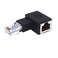 Kework 2 Pack Network RJ45 Extender 90 Degree Right Angle Ethernet LAN RJ45 Male to Female Cable Extension Adapter Connector Coupler for Cat5 Cat5e