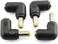 Longdex 4pcs 90 Degree 5521 Mm Male Jack to 5525MM Female Plug Right Angle L Shaped DC Power Connector Adapter for Laptop