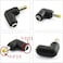 Longdex 4pcs 90 Degree 5521 Mm Male Jack to 5525MM Female Plug Right Angle L Shaped DC Power Connector Adapter for Laptop