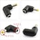 Longdex 4pcs 90 Degree 5521 Mm Male Jack to 5525MM Female Plug Right Angle L Shaped DC Power Connector Adapter for Laptop