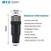 Lonlonty M12 4Pin Female Circular Aviation Connector Plug 12mm Waterproof Circular Aviation Connector Plug Adapter 4 Pack