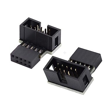 NFHK 1set Down Up Angled USB 20 10Pin 9Pin Header Male to Female Extension Adapter 90 Degree for Motherboard