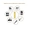 Onwon Gold Plated Coupler 35mm Stereo Jack to 35mm Stereo Jack Metal Adaptor Female to Female Audio Coupler Connectors 5 Pack