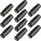 PASOW 35mm to 35mm Stereo Jack Audio Adapter FemaleFemale ConnectorsGold Plated 10 Pack