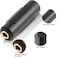 PASOW 35mm to 35mm Stereo Jack Audio Adapter FemaleFemale ConnectorsGold Plated 2 Pack