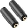 PASOW 35mm to 35mm Stereo Jack Audio Adapter FemaleFemale ConnectorsGold Plated 2 Pack