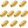 PASOW F Type RG6 Coupler Gold Plated Female to Female Barrel Coaxial Adapter 10 pcs