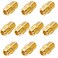 PASOW F Type RG6 Coupler Gold Plated Female to Female Barrel Coaxial Adapter 10 pcs