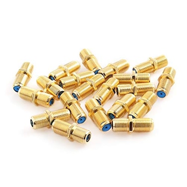 PASOW Pasow F81 Barrel Connectors High Frequency 3GHz Female to Female FType Adapter Couplers 20 pcs Gold