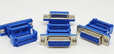 PC Accessories Connectors Pro 254mm Pitch Dsub 15 Pins IDC Crimp Connector Flat Ribbon Cable DB15 Female 10Pack