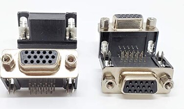PC Accessories Connectors Pro DSub High Density DBHD15 Female Right Angle PCB Mount Connector 10Pack 90 Degree DSub RHD15F