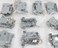 PC Accessories 15Pack Connectors Pro DB9 HD15 Grey Plastic Hoods Short Screws for DSub 9P or HD 15P Connector