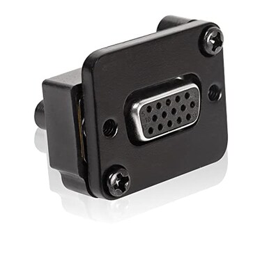 QIANRENON DB15 Panel Mount Straight Through Connector VGA Female to Female Socket Converter 3 Row 15 Hole VGA Coupler Transmits Analog Video Signal 1080P