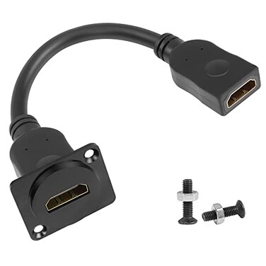 QIANRENON HDMI Panel Mount Adapter 4K60Hz HDMI 20 Female to Female Display Connector HDMI Short Cable Panel Socket DPanelXLRPanel Mount for TV Monitor Projector 20cm78in