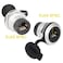 QIANRENON RJ45 Panel Threaded Fixed Mount Coupler Adapter RJ45 8P8C Female to Female Recessed Panel Mount Connector CAT6A Shielded Antiloosening Gasket Dustproof Cover for Instrument Panel