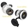 QIANRENON RJ45 Panel Threaded Fixed Mount Coupler Adapter RJ45 8P8C Female to Female Recessed Panel Mount Connector CAT6A Shielded Antiloosening Gasket Dustproof Cover for Instrument Panel
