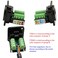 QIANRENON RJ458P8C Panel Mount Terminal Cat5E Screw Terminal Adapter Keystone JackDType Modular Panel Crimping Data Female ConnectorBlack