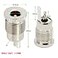 QOFOWIN qofowin 55 x 21 MM 10A DC Power Jack Cord Socket Threaded Female Mount Connector Adapter with Waterproof Cover Cap