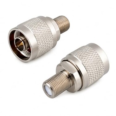 RedYutou F to N Adapter F Female Jack to NType Male Plug Antenna Cable 2 pcs