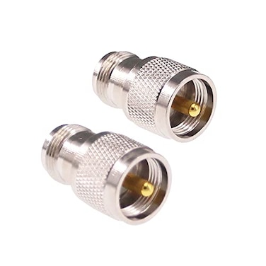 RFaha 2pcs UHF Male PL259 to N Type Female RF Coax Adapter UHF to N Coaxial ConnectorF392