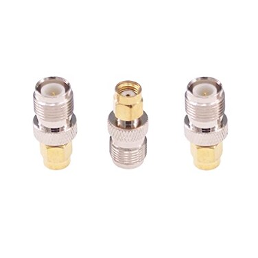 RFaha 3pcs Male to Female RF Adapter Pure Copper 50 Ohm F1223