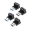 rgzhihuifz 4 Pack USB 30 Adapter 90 Degree Male to Female Combo Vertical Up and Down Angle Coupler ConnectorUSB 30 Male to Female 90 Degree Right Angle Extension Adapter