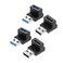 rgzhihuifz 4 Pack USB 30 Adapter 90 Degree Male to Female Combo Vertical Up and Down Angle Coupler ConnectorUSB 30 Male to Female 90 Degree Right Angle Extension Adapter