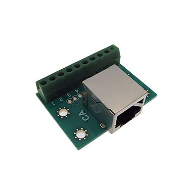 MDFLY RJ45 10P10C 10P Ethernet Connector Breakout Board Screw Terminal Board Shielded