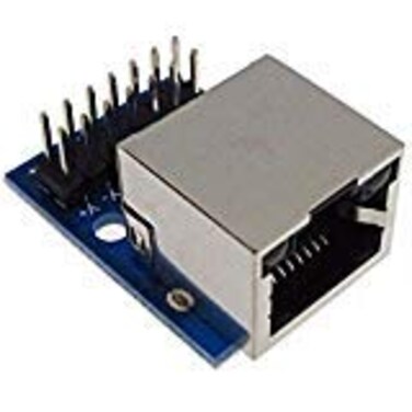 MDFLY RJ45 Ethernet Connector Breakout Board wLED 01 254mm Male Header