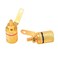 RuiLing 4Pack 4mm Banana Jack Binding Post Gold Plated Female Socket Plug Terminal Connector for Loudspeaker Amplifier 2pcs Red and 2pcs Black Rubber Ring