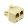 Skywalker Telephone TAdapter for Single to Dual Jack Ivory