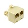 Skywalker Telephone TAdapter for Single to Dual Jack Ivory