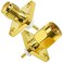 TUOLNK SMA Panel Mount Connector SMA Male Plug 4Hole Flange Chassis Solder Coax Adapter SMA Female Jack Mounting Panel Post Straight Insulator PCB Coaxial Converter 2 Pack