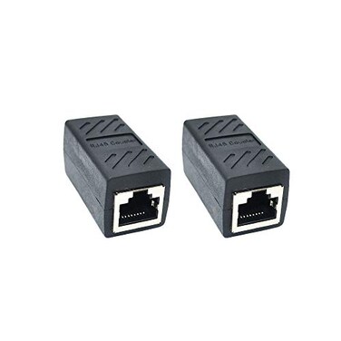 SMITON 2PACK Ethernet Cable ExtenderRJ45 Coupler Extender Connector Ethernet Coupler Female to Female